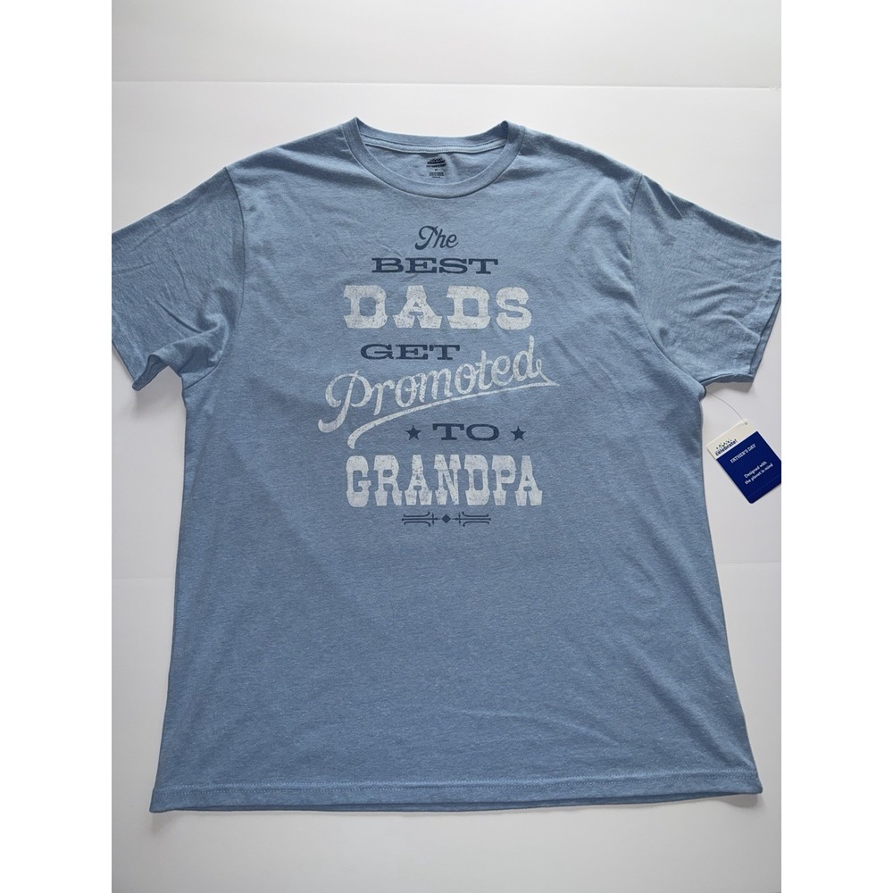 Men XL T-Shirt Blue Dad Father Grandpa Tee Father's Day Promotion Gift NWT
